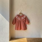 【66-100】ロンパースorワンピース ベビー ダブルフリル ビッグカラー - 画像 (15)