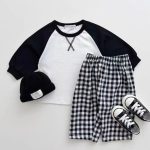 【73-100】トップス&チェックパンツ ベビー 韓国風 切り替え - 画像 (7)