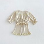 【80-130】セットアップ 女の子 ニット フリル スウィート - 画像 (7)
