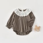 【66-90】ロンパース ベビー 小花柄 フリル襟 - 画像 (9)