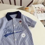 【66-90】ロンパース ベビー ベースボール ストライプ - 画像 (11)