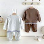 【80-130】セットアップ キッズ フェイクレイヤード カジュアル - 画像 (15)