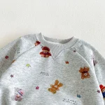 【80-130】セットアップ  男の子 熊プリント カートゥーン - 画像 (23)