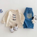 【73-120】長袖Tシャツ キッズ 犬柄 ワッペン ゆったり - 画像 (12)