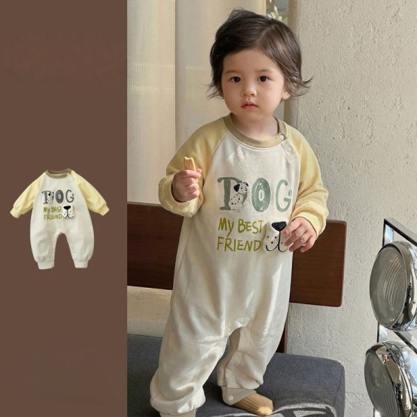 admin-ajax-1-12-1.jpg 【66-90】カバーオール ベビー わんちゃん柄 かわいい - 画像 (1)
