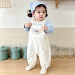 【73-100】サロペットorシャツ ベビー 可愛い ベージュ