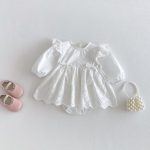 【66-90】ロンパースワンピ ベビー プリンセス フリル