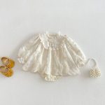 【66-90】ロンパース ベビー プリンセス レース
