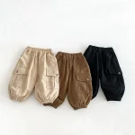 【73-100】パンツ ベビー ポケット付き 合わせやすい