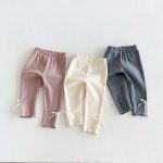 【73-100】レギンス ベビー リボン付き スウィート