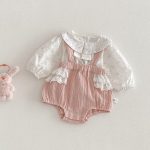 【66-90】スサロペット&シャツ ベビー ダブルガーゼ スウィート
