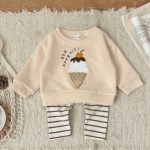 【73-100】セットアップ ベビー アイスクリーム 刺繍 シンプル - 画像 (14)