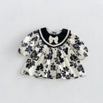 【73-110】ワンピース ベビー レトロ 花柄 - 画像 (5)