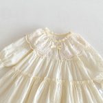 【66-90】ロンパースorワンピース ベビー 姉妹服 レース花襟 - 画像 (9)