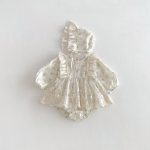 【66-90】ロンパース＆帽子 ベビー フリル 花柄 - 画像 (7)