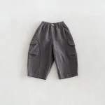 【80-130】パンツ ベビー ポケット付き ロング 無地 - 画像 (6)