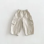 【80-130】パンツ ベビー ポケット付き ロング 無地 - 画像 (8)