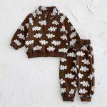 【80-120】セットアップ ベビー プリント ジップアップ ハイネック - 画像 (11)