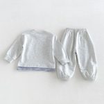 【80-130】セットアップ キッズ フェイクレイヤード カジュアル - 画像 (7)