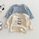 【73-120】長袖Tシャツ キッズ 犬柄 ワッペン ゆったり - 画像 (7)