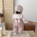 【73-100】セットアップ ベビー ウサギ 刺繡
