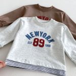 【80-130】セットアップ キッズ フェイクレイヤード カジュアル - 画像 (11)