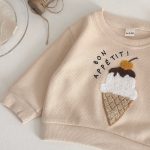 【73-100】セットアップ ベビー アイスクリーム 刺繍 シンプル - 画像 (12)