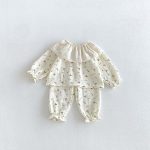 【73-100】セットアップ ベビー フリル襟 総柄 - 画像 (17)