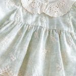 【66-90】ロンパース ベビー グリーン 花刺繡 - 画像 (10)