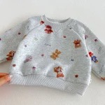 【80-130】セットアップ  男の子 熊プリント カートゥーン - 画像 (26)