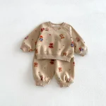 【80-130】セットアップ  男の子 熊プリント カートゥーン - 画像 (20)