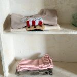 【66-100】セットアップ ベビー 刺繍 ボーダー トレーナー レギンス - 画像 (5)