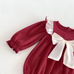 【66-90】ロンパース ベビー クリーム 蝶結び - 画像 (10)