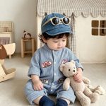【66-90】ロンパース ベビー ストライプ お出かけに - 画像 (8)