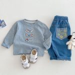 【73-120】長袖Tシャツ キッズ 犬柄 ワッペン ゆったり - 画像 (13)