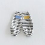 【66-110】ロンパースorセットアップ ベビー カラーバリ ボーダー - 画像 (8)
