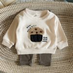 【66-100】セットアップ ベビー 刺繍 ボーダー トレーナー レギンス - 画像 (10)