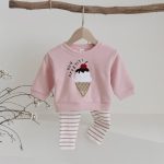 【73-100】セットアップ ベビー アイスクリーム 刺繍 シンプル - 画像 (10)