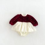 【66-90】ロンパース ベビー カラー バリワイン - 画像 (3)