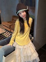 【100-160】長袖Tシャツ 女の子 シンプル アルファベット カジュアル - 画像 (2)