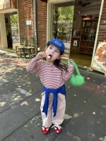 【80-130】長袖Tシャツorパンツ 女の子 ボーダー柄 可愛い - 画像 (3)