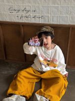 【90-160】長袖Tシャツ 男の子 韓国風 カジュアル プリント 着せやすい