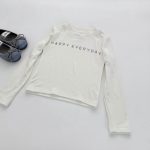 【90-150】長袖Tシャツ 女の子 シンプル アルファベット スリムシルエット - 画像 (23)