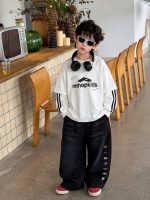 【90-160】長袖Tシャツorパンツ 男の子 カジュアル クール レイヤード風 - 画像 (3)