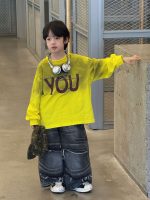【90-160】長袖Tシャツ 男の子 ストリート グラデーションプリント デイリー使い - 画像 (3)