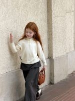 【90-150】ニットトップス 女の子 おしゃれ 無地 フード付き