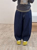 【90-170】デニムパンツ 女の子 韓国風 ゆったり カジュアル - 画像 (6)