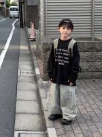 【90-160】長袖Tシャツ 男の子 カジュアル クール 着せやすい