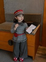 【90-140】トップスorパンツ 女の子 ボーダー柄 カジュアル 着せやすい - 画像 (3)