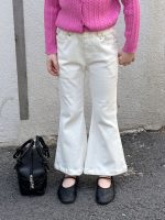 【90-150】フレアパンツ 女の子 無地 おしゃれ やわらか素材